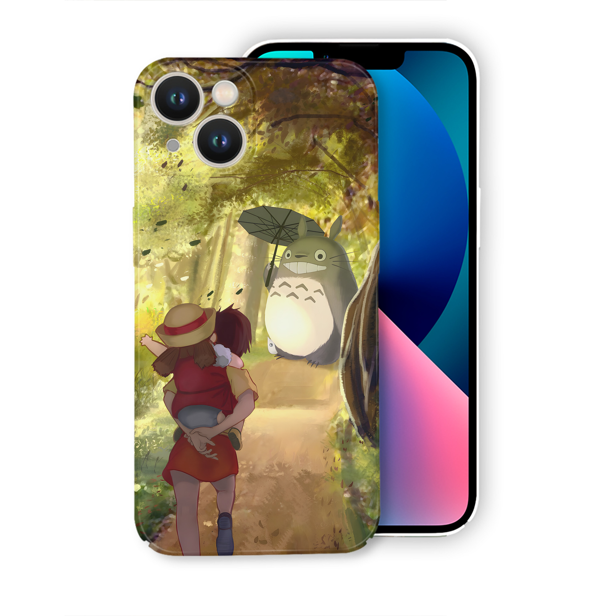 （画像用） となりのトトロ 草壁メイ 草壁サツキ My Neighbor Totoro Satsuki Kusakabe Mei Kusakabe 【iPhone 14シリーズ対応】ハードケース